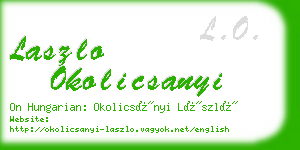 laszlo okolicsanyi business card